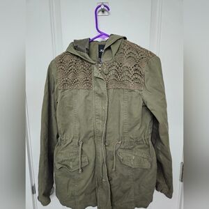 Me Jane Floral Utility Jacket Small